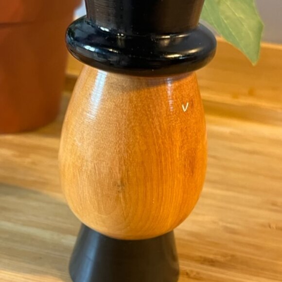 Comical novelty 1950's toothpick skewer holder gentleman with top hat wood vtg - Picture 4 of 5